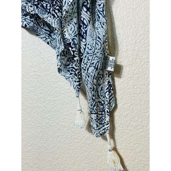 Mimi Viscose Black White Shawl Kimono Boho Wrap Layering India Large Cover Up - Picture 5 of 8